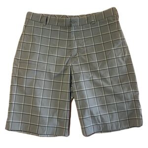 Nike Golf Shorts Men’s Size 34 Gray Plaid Performance Dri-FIT